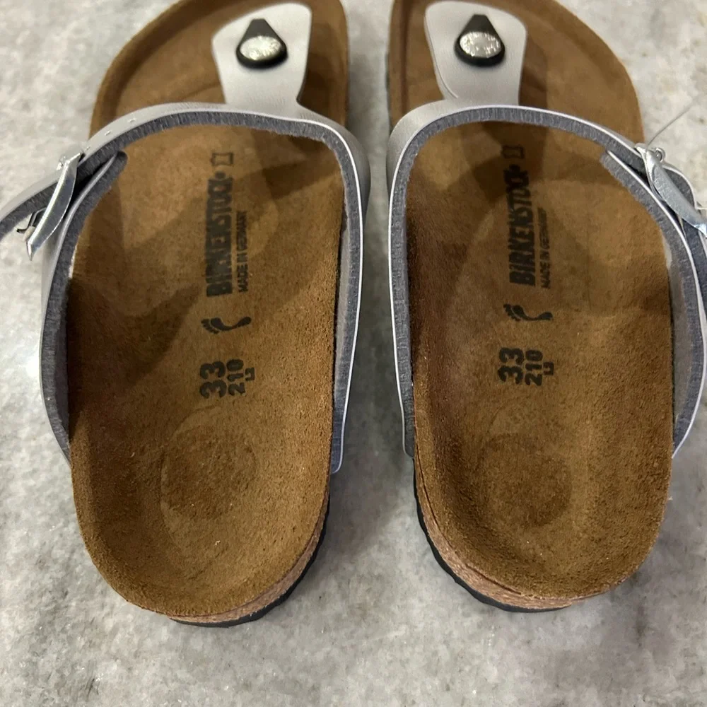 Birkenstock Kids Sandals - Silver and Brown